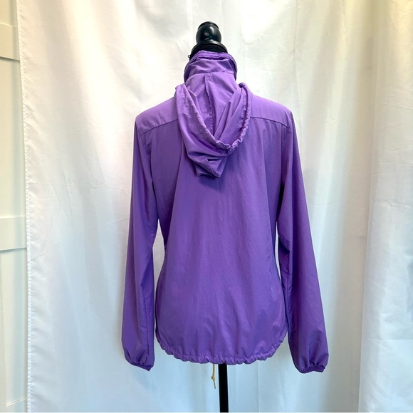 Nike Livestrong purple yellow full zip hooded athletic sports windbreaker Sz M - Picture 5 of 15